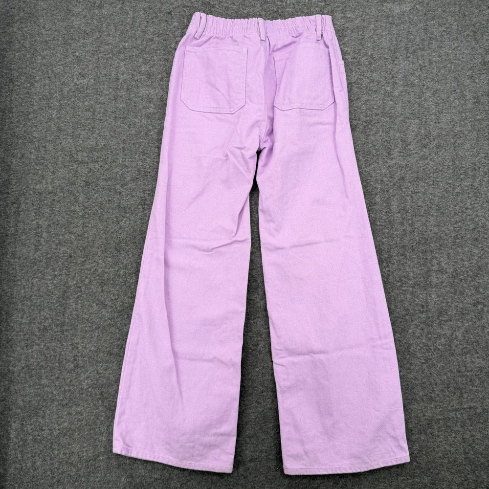 Old Navy Girls XL 12 Lilac Purple High Rise Baggy Wide Leg Built-In Tough Pants